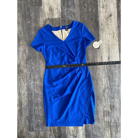 NYDJ Womens Size 10 Slimming Dress NEW Blue Office Career Work Wedding Party - Picture 9 of 14